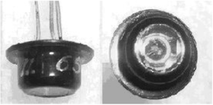 Внешний вид (а) и устройство (б) фототранзистора